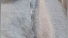 Short Jean Shorts Wetting -- Look at my Cute Pastel Bear Panties!