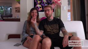 Blooming Bryan Gozzling and Kitty Carrera at behind the scene trailer