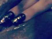 PuertoRican Mami playing with her pierced super wet pussy