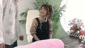 first time bondage creampie fuck for slim japanese teen by client at full uncensored jav roleplay porn