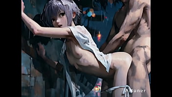 Between the drops, her silence says: take me, if you dare.