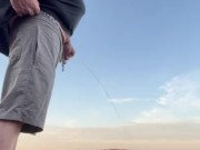 Pissing on the StLawerence river bank