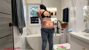 I clean my bathroom almost naked