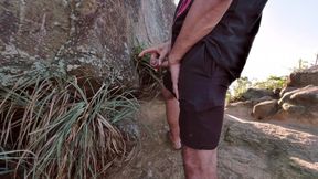 Dogging on the Beach My Hotwife Masturbates and Pees in Front of the Sea!