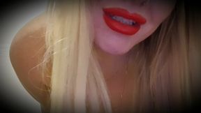 Bratty blonde makes you worship her filthy panties then makes you watch as she bathes...