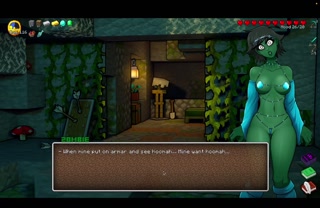 Hornycraft Parody: Undead Zombie Girl's Reverse Cowgirl Pound