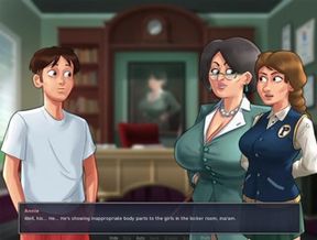 miss  dia cought anon and her gf dabby in summewrtime saga game