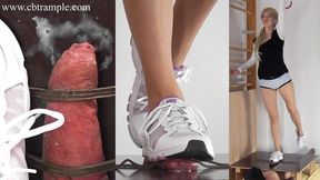 Furious Trampling, Stomping, Jogging until Cum in Nike Sneakers by Mistress Alina - with Cumshot Compilation (SD) - Cockbox Cockboard Trample CBT Ballbusting