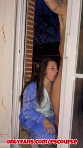 Blowjob On The Balcony😳 The Neighbor DISCOVER Me