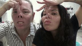 Sexy nose pinching and eskimo kissing c