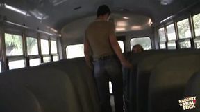 Sad Girl Seeks Comfort in Bus Driver's Embrace and Large Member