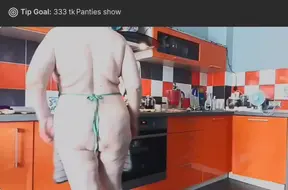 Live cooking meat pancakes