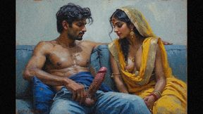 Middle aged hot bhabhi fucking with two hot cheating housewife