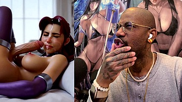 Starfire Jerking Off Her Transgender Cock And Cumming All Over Her Own Face, AI Generated