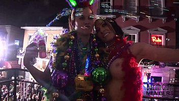 Exhibitionists Show Tits Ass &amp_ Pussy Until Mardi Gras Ends