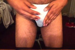 Swinging Around Big Uncut Cock in Green Panties