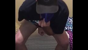 Jerking off while stepmom watches
