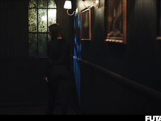 Cute Tiny Blond Cutie Nata Gold Facefucked by Slutty Real Life Futanari Tgirl Amirah - It Follows Parody