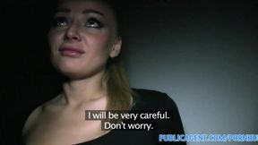 PublicPorn Tattooed blonde model take cash for sex