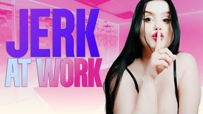 JERK AT WORK (JOI Whisper Game Challenge, Risky, Taboo, ASMR, Whisper Fetish)