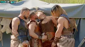 Gay Dudes Fuck Outdoor In Asshole In Group Sex