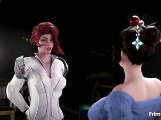 Geek gets in Futa 3-some at Prime3DX