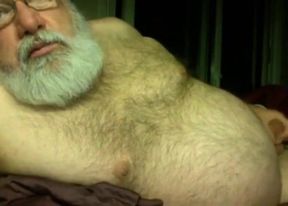 Silver Fox Jacks Off