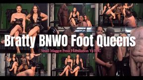 Bratty BNWO Foot Queens - Small Maggot Penis Humiliation Vs BBC Ft Katlyn Moree, Honey Hudson & Elitefeetstreet - 720p