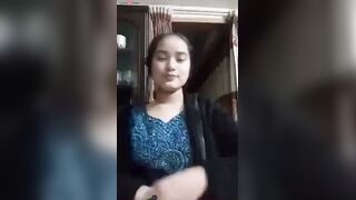 indian girl ritika rana shows her tits to lover