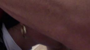 milf with sunglasses, cock in mouth, and cum on tongue