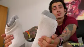Socked Feet Worship for a Giant Stepson - Johnny Mercy - Manpuppy's Giant Invasion