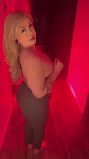 Cheeky girl shows off her assets