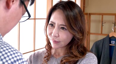 Mature woman explores her shaved pussy during a romantic hot spring getaway