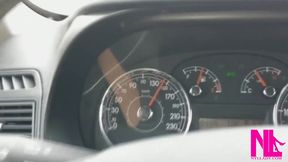 Revving, Driving and Pedal Pumping on the Way in Red Pumps