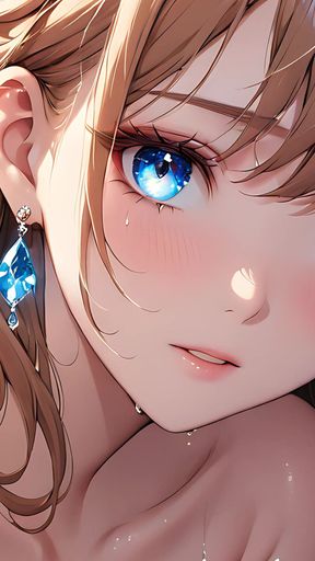 Ethereal Emotion - Ai Girl with Glowing Tears in an Intimate Close-up