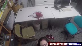 Brunette Lily Jordan blows LP officer Wrex Oliver POV after being caught