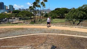 I met a visitor to Hawaii, and I showed him the view from the highest point in the waterfront park