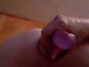 Huge butt plug and dildo play:)