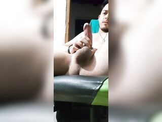 Hot hunk show his body - large corpulent wang and balls at your face