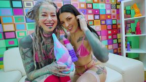 Soft GG Anal Toy Play - Big Dildo and Double Hole Fingering