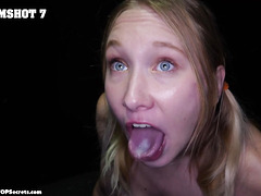 The cum matches your blue eyes, McKenna!