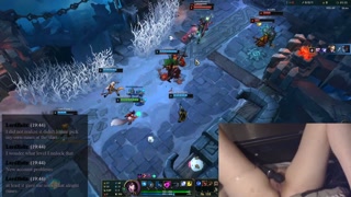 EGirl masturbates while playing League of Legends