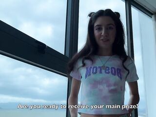 If u hit the ball in the hoop 10 times - I'll let u cum inside me! - Creampie