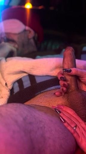 Step Mommy Gives Handjob