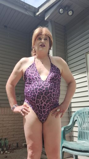 I love doing it outside with Daddy, I think they neighbors heard me this time.