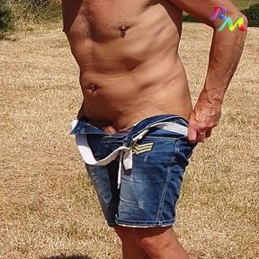 This was such a hot day... and I was so horny!! Almost caught when I shot my load!