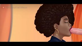 Getting head from a black babe