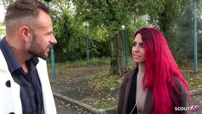 German Redhead Big Natural Saggy Tits Girl Dani Luve Seduce to Hard Amateur Fuck