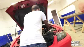 Pretty Scorpio girl blows her boy's cock while learning about life's harsh realities