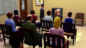 Boss Seduces Sims 4 Crew with Busty Hentai Fantasies in Steamy Office Encounter